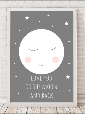 Plakat Love you to the moon
