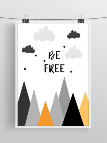 Plakat dla dzieci Be free