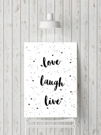 Plakat Love laugh live